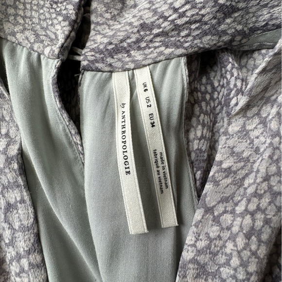 ANTHROPOLOGIE NWOT MARFA SNAKE PRINT FAUX WRAP MIDI DRESS | SIZE: 2 - Picture 16 of 16